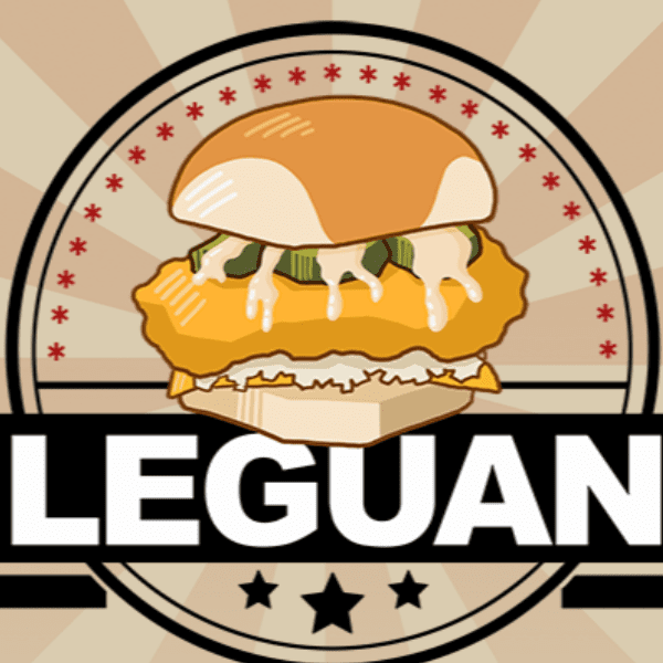 Leguan Restaurant Logo picture of a fish burger